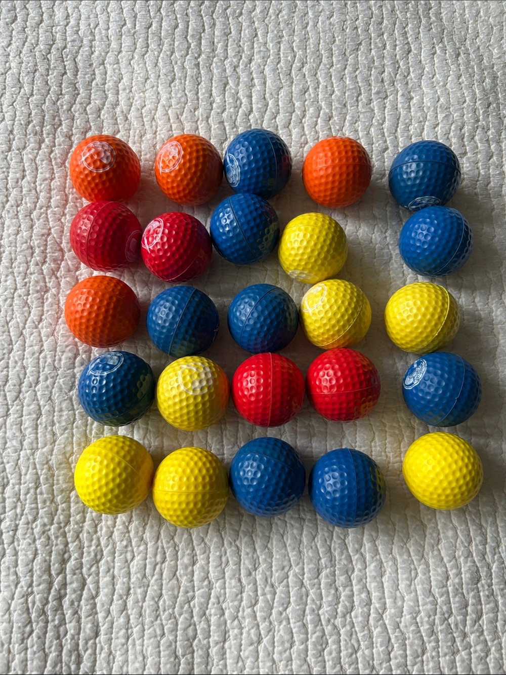 25 soft practice golf balls
